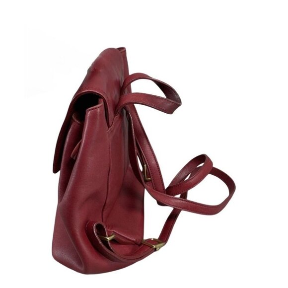 Coach Backpack Womens Mini Legacy Red Leather Buckle Adjustable Shoulder Strap - Picture 5 of 7